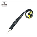 Publicité Noir Couleur Epais Polyester Matériau Custom Custom Lanyard